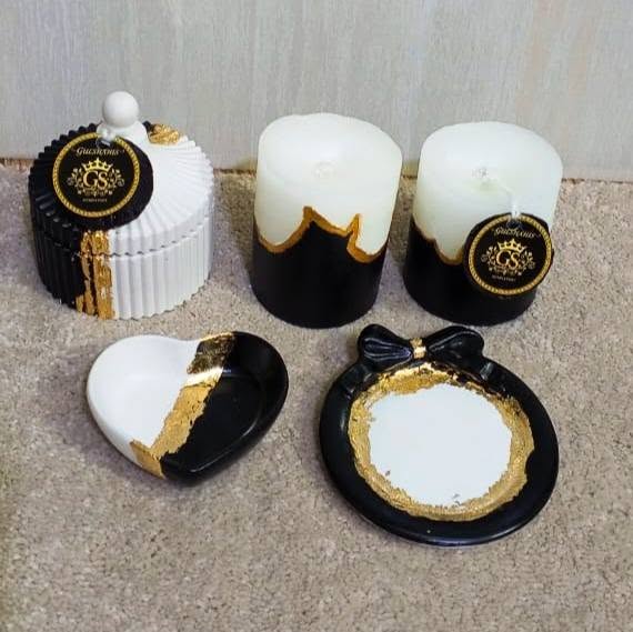 Gold Foil Candle Set - Gulshahis (Image 1)