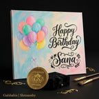 Birthday Balloon Hand-Painted Canvas