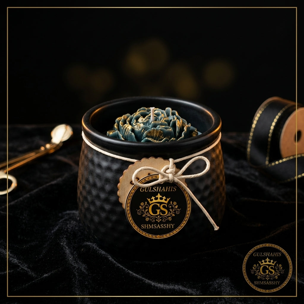 Black & Gold Candle Set