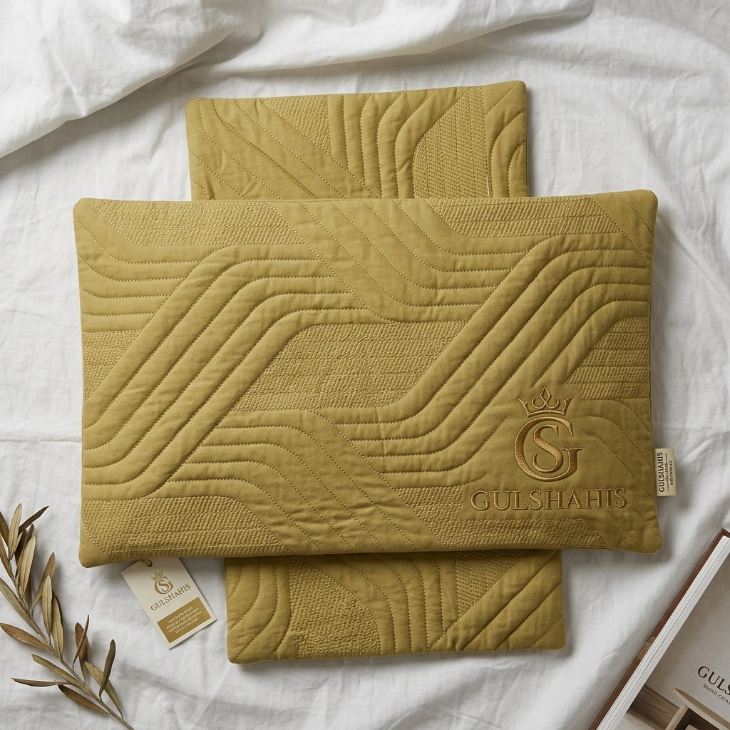 Set of 2 Quilted Cushion Cover Set
