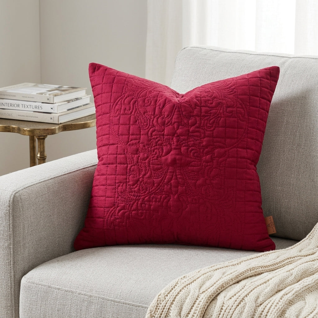 Set of 2 Quilted Cushion Cover Set 3