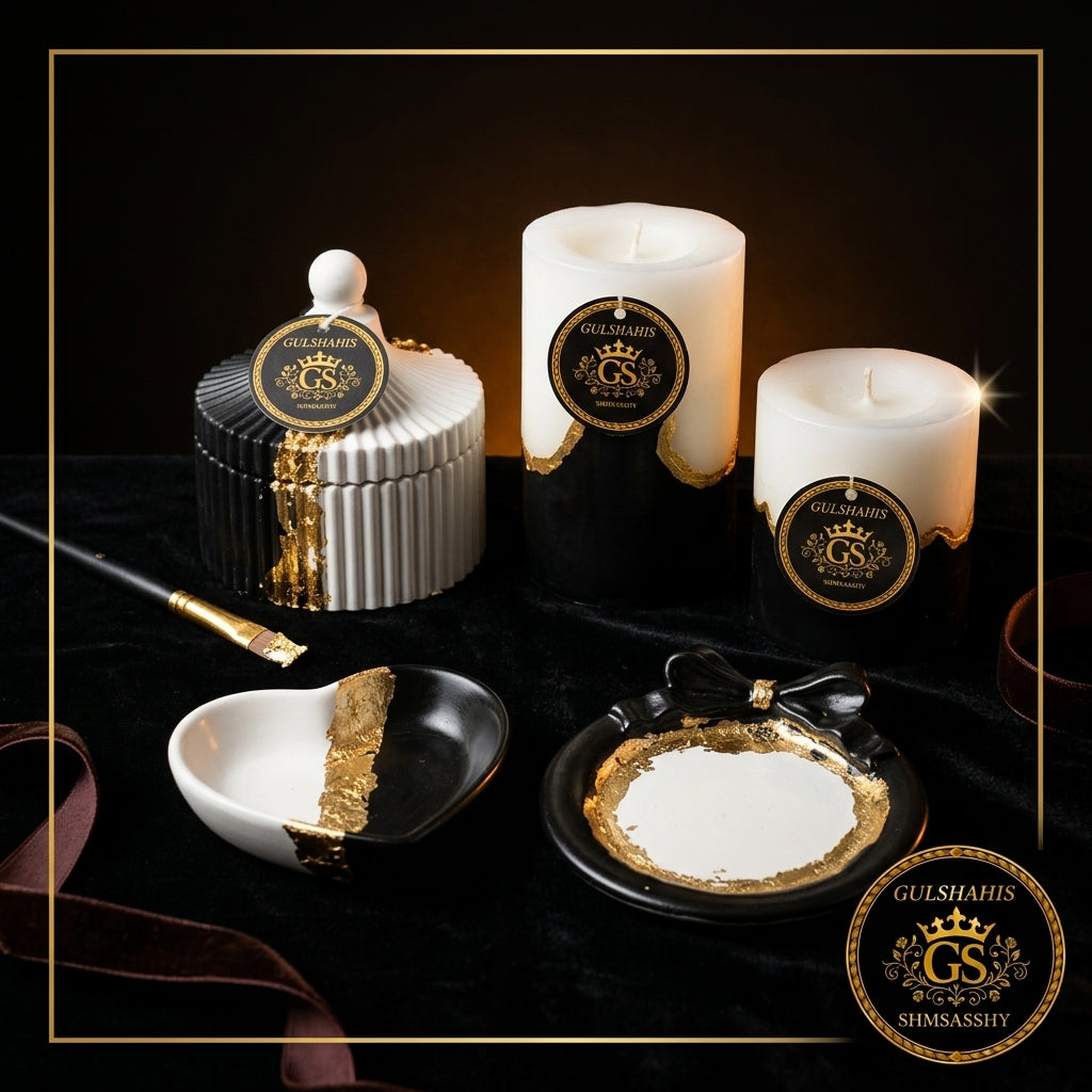 Gold Foil Candle Set 2