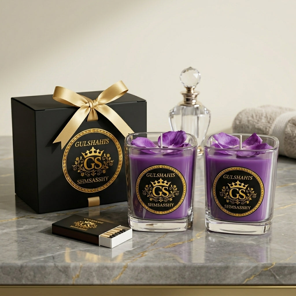 Pair of Crystal Candle Set