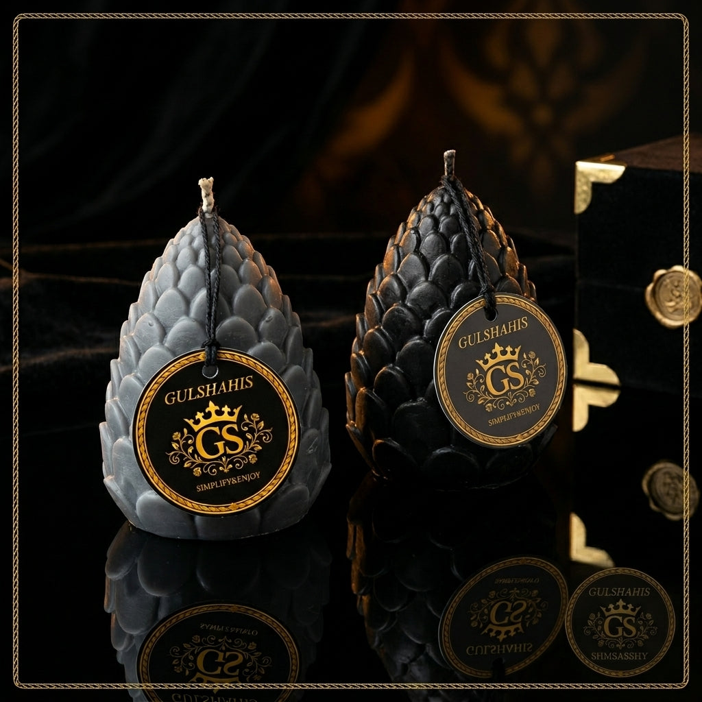 Pair of Pine Cone Candle Set