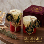 Pair of Pampas Grass Candle Set
