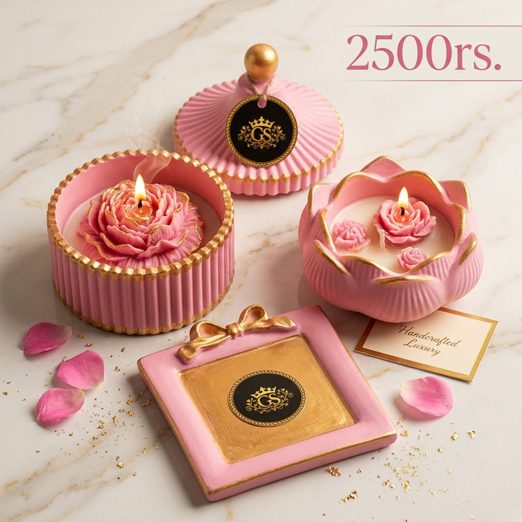 Pink Candle Set 3