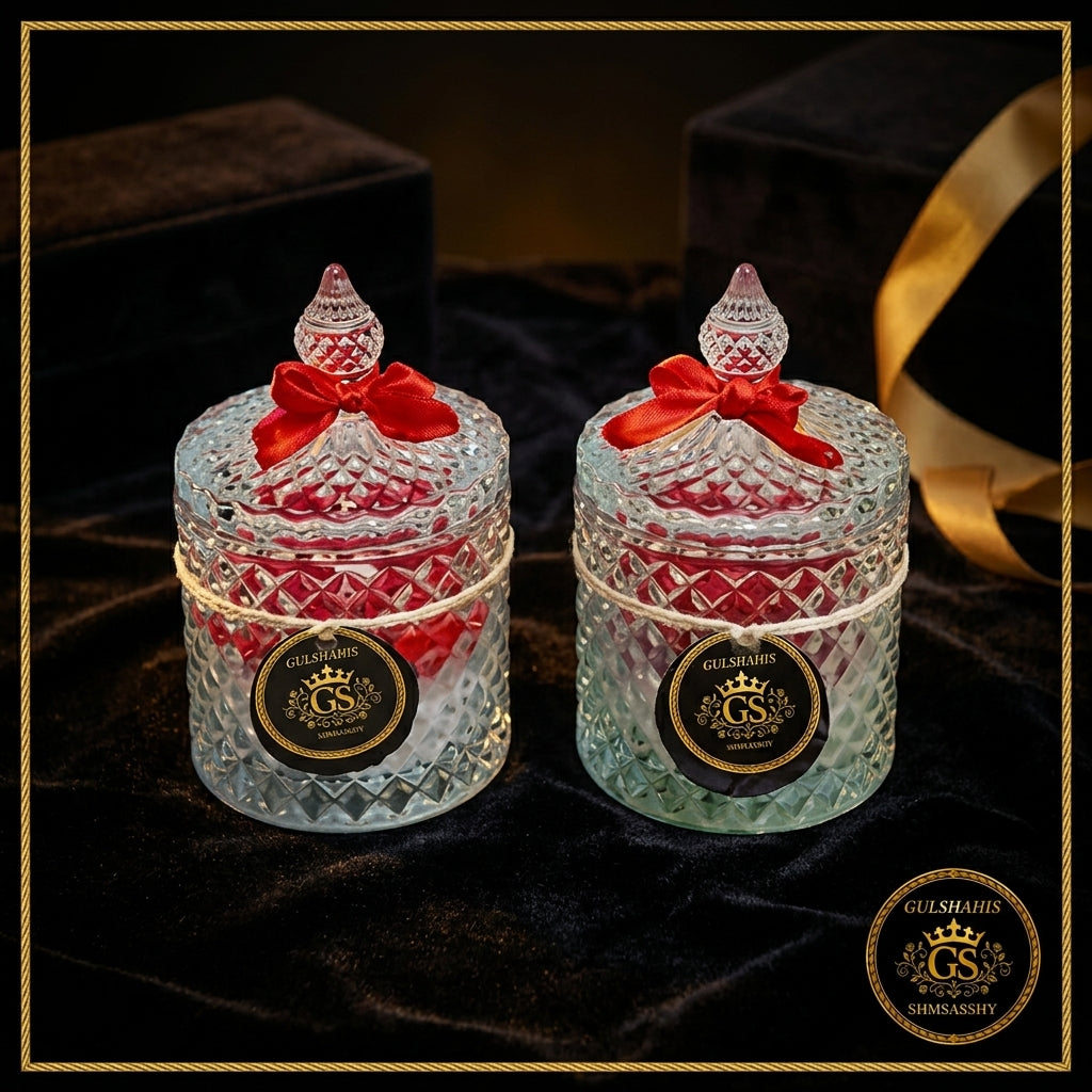 Set of 2 Crystal Candle Set