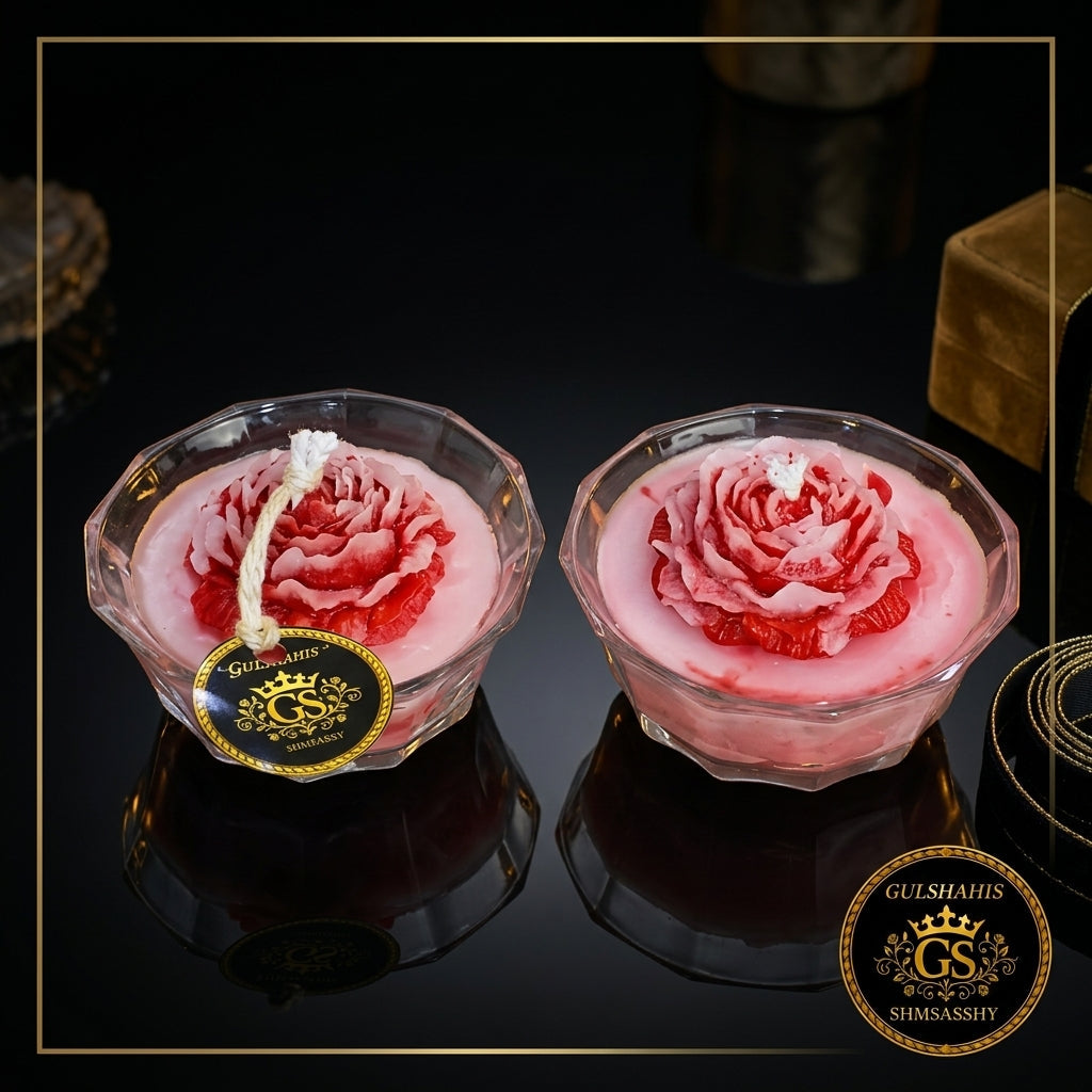 Set of 2 Pink Candle Set