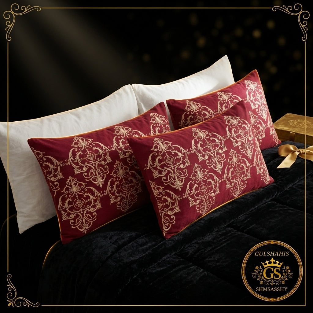 Set of 3 Embroidered Cushion Cover Set 2
