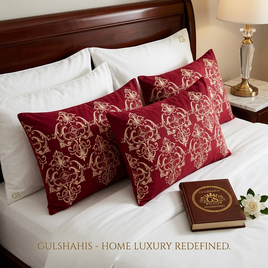 Set of 3 Embroidered Cushion Cover Set 2