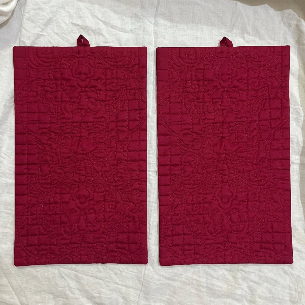 Set of 2 Quilted Cushion Cover Set 3