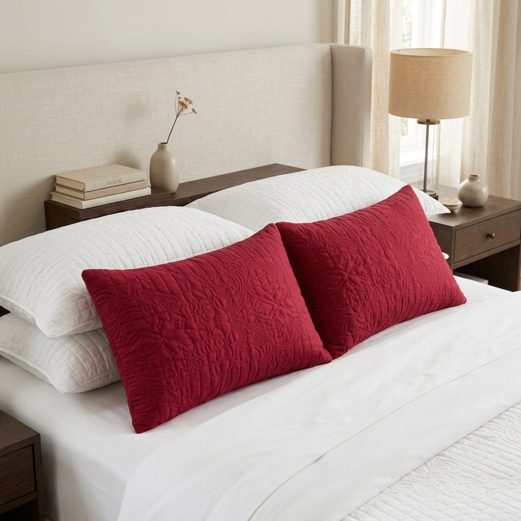 Set of 2 Quilted Cushion Cover Set 3